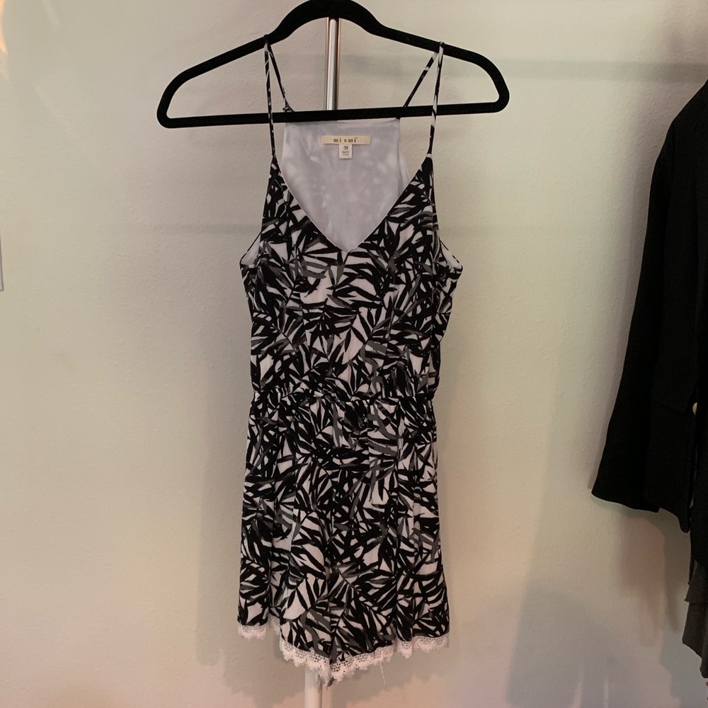 Leaf Print Romper